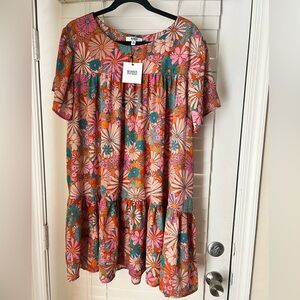 BB Dakota Steve Madden Pink Flower Dress